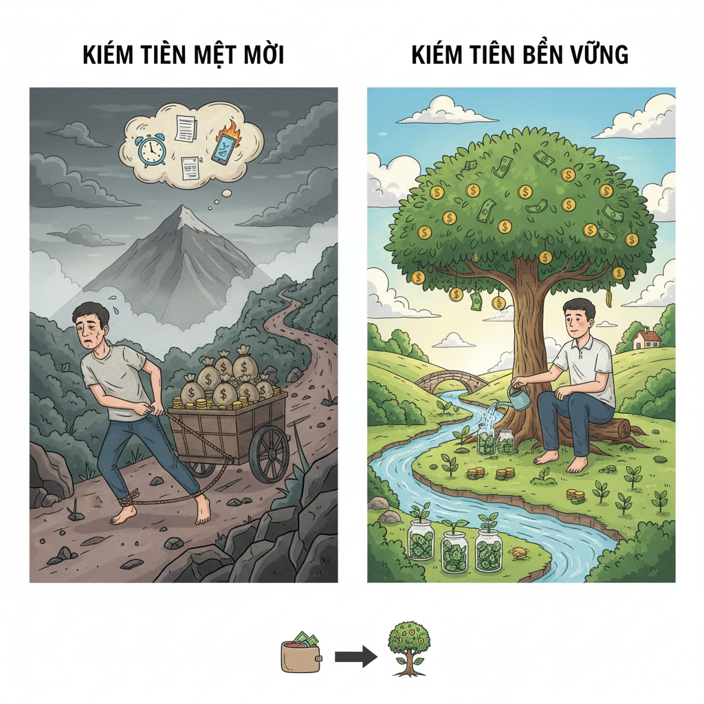 kiếm tiền sao để luôn hạnh phúc?